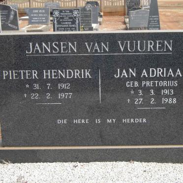 VUUREN Pieter Hendrik, Janse van 1912-1977 :: JANSE VAN VUUREN Jan Adriaan geb. PRETORIUS 1913-1988