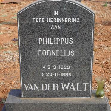 WALT Philippus Cornelius, van der 1929-1995