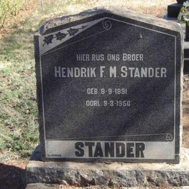 STANDER Hendrik F.M. 1891-1956
