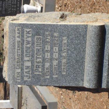PRETORIUS Jan Lodewyk 1876-1922