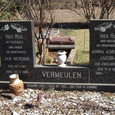 VERMEULEN Jan Hendrik 1917-1985 &amp; Anna Adriana Jacoba ENGELBRECHT 1923-