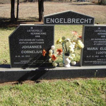 ENGELBRECHT Johannes Cornelius 1919- &amp; Maria Elizabeth LOOTS 1922-2005