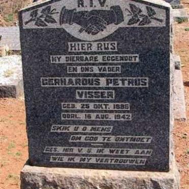 VISSER Gerhardus Petrus 1886-1942