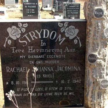 STRYDOM Rachael Johanna Jacomina nee KRIEL 1911-1942