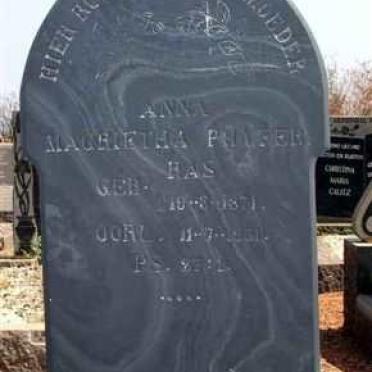 PHYFER Anna Magrietha nee RAS 1871-1951