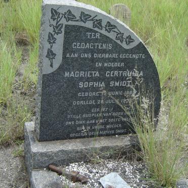 SMIDT Magrieta Gertruida Sophia 1865-1939