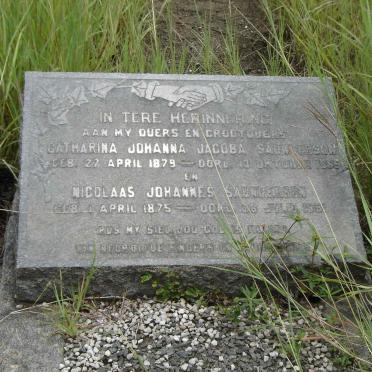 SAUNDERSON Nicolaas Johannes 1875-19?? &amp; Catharina Johanna Jacoba 1879-1965