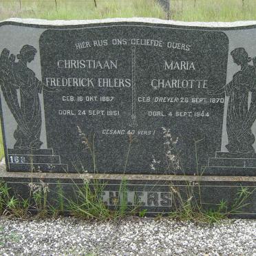 EHLERS Christiaan Frederick 1867-1951 &amp; Maria Charlotte DREYER 1870-1944