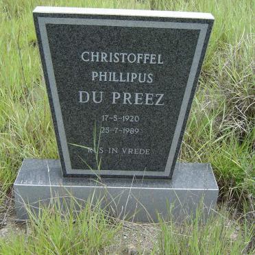 PREEZ Christoffel Phillipus, du 1920-1989