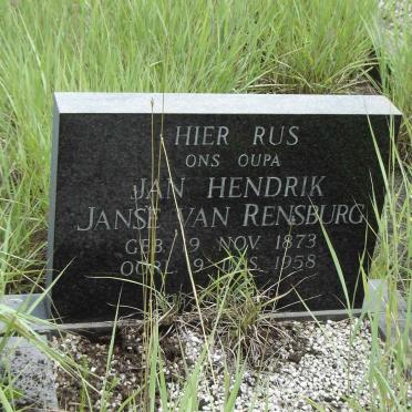 RENSBURG Jan Hendrik, Janse van 1873-1958