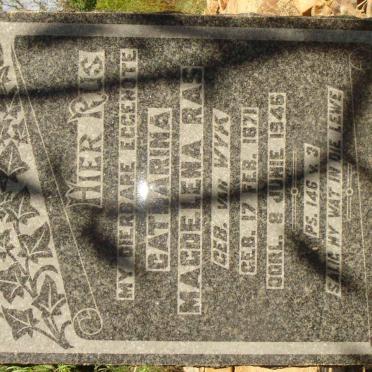 RAS Catharina Magdalena nee VAN WYK 1871-1946