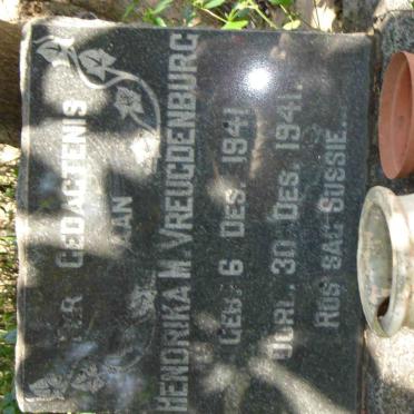 VREUGDENBURG Hendrika M. 1941-1941