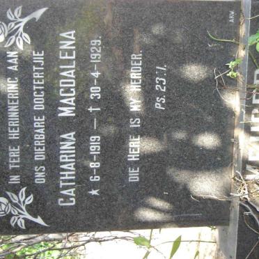 KRUGER Catharina Magdalena 1919-1929