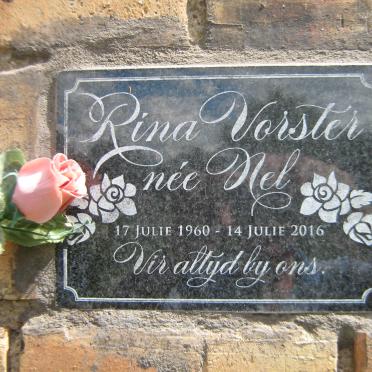 VORSTER Rina nee NEL 1960-2016