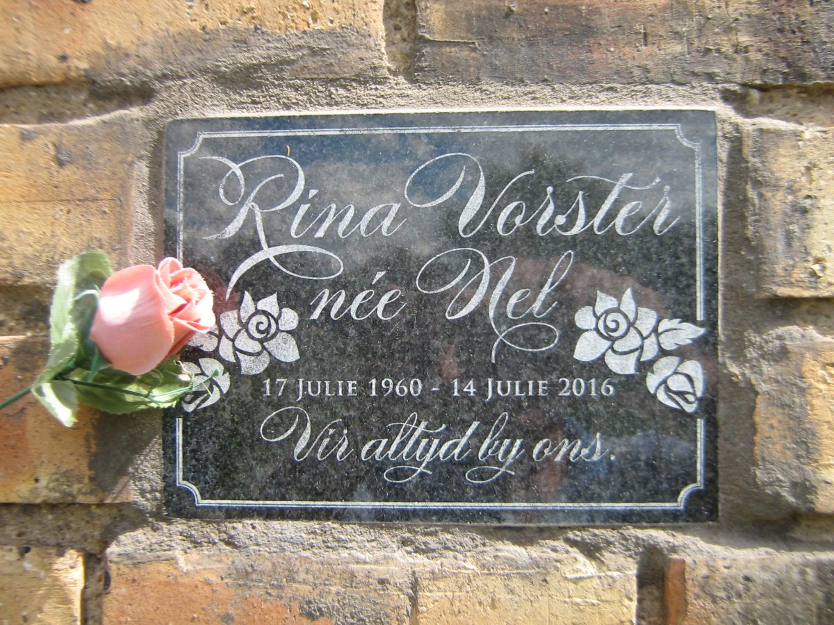 VORSTER Rina nee NEL 1960-2016