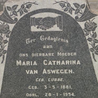 ASWEGEN Maria Catharina, van nee LUBBE 1881-1954