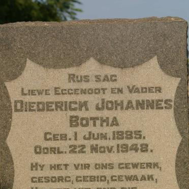 BOTHA Diederick Johannes 1885-1948