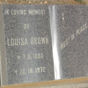 BROWN Louisa 1880-1972
