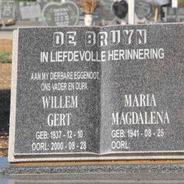 BRUYN Willem Gert, de 1937-2000 &amp; Maria Magdalena 1941-