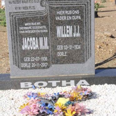 BOTHA Willem J.J. 1934- &amp; Jacoba M.M. 1936-2007