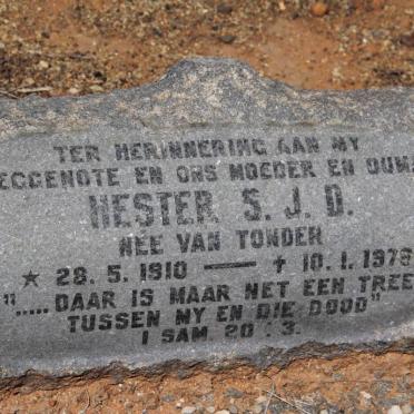BOSMAN Hester S.J.D. nee van TONDER 1910-1976