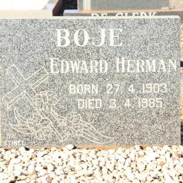 BOJE Edward Herman 1903-1985
