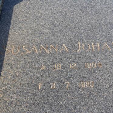 BURGER Susanna Johanna 1904-1993