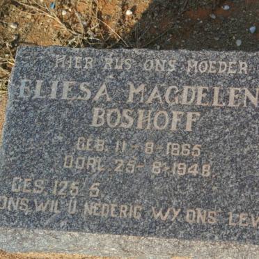 BOSHOFF Eliesa Magdelena 1865-1948