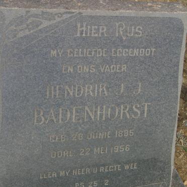 BADENHORST Hendrik J.J. 1885-1956