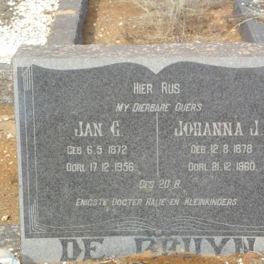 BRUYN Jan G., de 1872-1956 &amp; Johanna J. 1878-1960