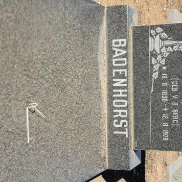 BADENHORST Aletta Johanna Elizabeth nee v.d. BERG 1896-1978