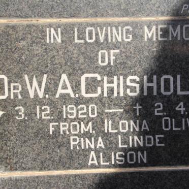 CHISHOLM W.A. 1920-1991