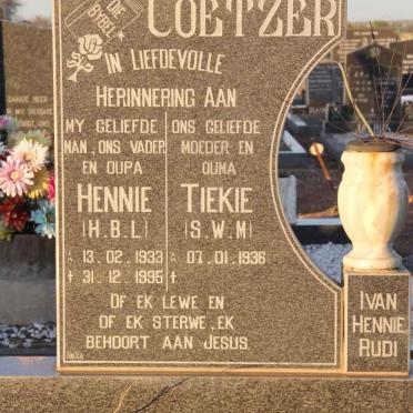 COETZER H.B.L. 1933-1995 &amp; S.W.M. 1936-