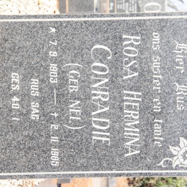 CONRADIE Rosa Hermina nee NEL 1903-1985