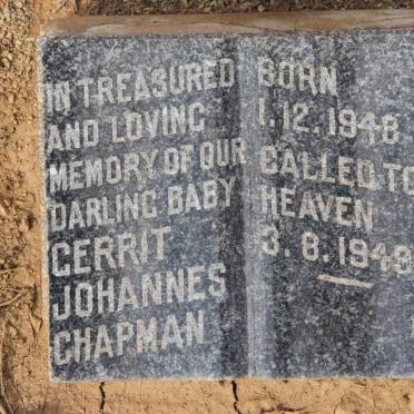 CHAPMAN Gerrit Johannes 1948-1949