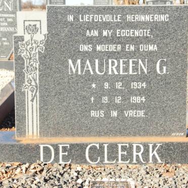 CLERK Maureen G., de 1934-1984