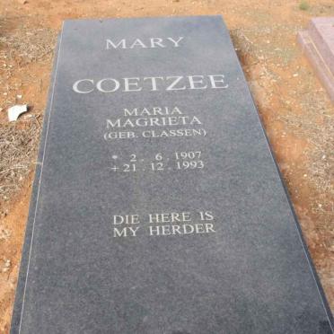 COETZEE Maria Magrietha nee CLASSEN 1907-1993