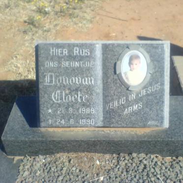 CLOETE Donovan 1989-1990