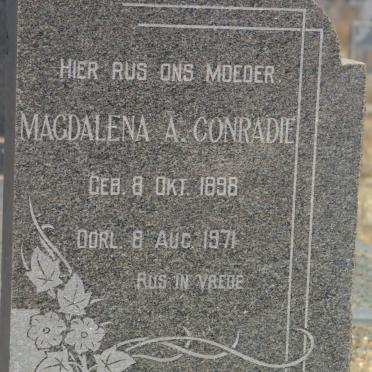 CONRADIE Jacobus J. 1885-1956 &amp; Magdalena A. 1898-1971