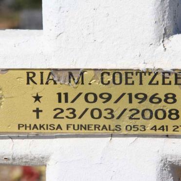 COETZEE Ria M. 1968-2008