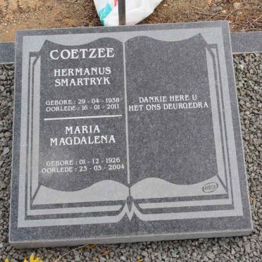 COETZEE Hermanus Smartryk 1938-2011 &amp; Maria Magdalena 1926-2004