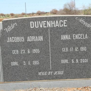DUVENHAGE Jacobus Adriaan 1905-1985 &amp; Anna Engela 1910-2001