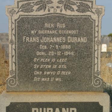 DURAND Frans Johannes 1888-1946