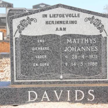 DAVIDS Matthys Johannes 1931-1988