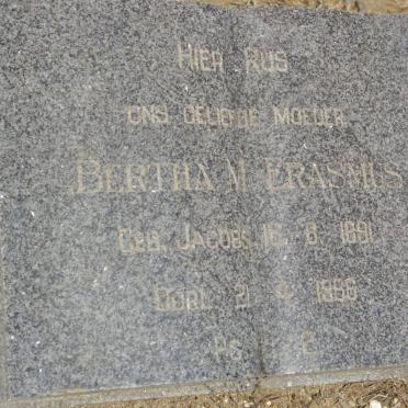 ERASMUS Bertha M. 1891-1966
