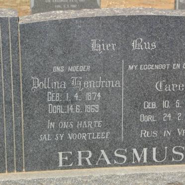 ERASMUS Carel 1882-1964 &amp; Dollina Hendrina 1874-1969