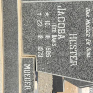 ENGELBRECHT Hester Jacoba DAVIS 1925-1979