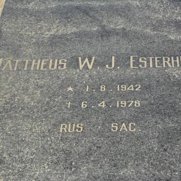 ESTERHUYSEN Mattheus W.J. 1942-1978
