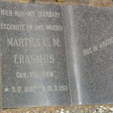ERASMUS Jacobus P. 1889-1979 &amp; Martha C.M. VILJOEN 1892-1968