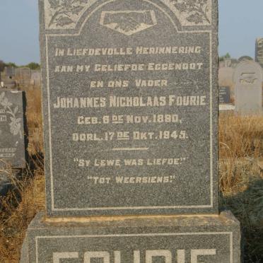 FOURIE Johannes Nicholaas 1880-1945